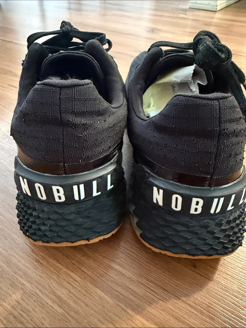 NOBULL Black Ripstop Training Sneakers with Tan Outsole Accents